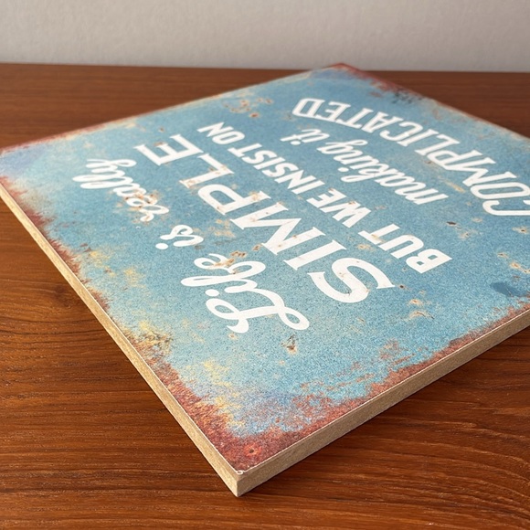 Life is really simple wall plaque cabin office home decor - Picture 5 of 9